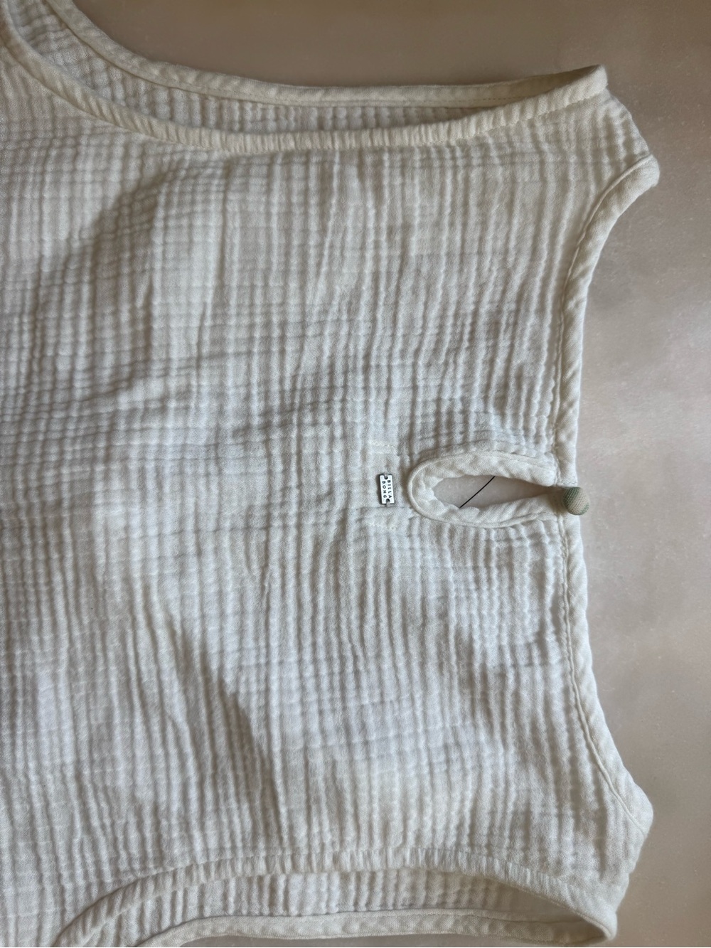 Billabong White Textured Tie-Front Tank and Shorts Set - Picture 5 of 7